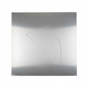 Plantilla de aluminio para pintar estacionamientos, flecha izquierda, 100x100cm, material metálico - Product Image 2