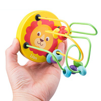 Offre Spéciale brillamment mini fil rouleau apprentissage puzzle comptage cadres cercle perle labyrinthe Montessori jouets éducatifs en bois pour les enfants