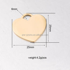 مخصص بالجملة ديي فارغة الفولاذ المقاوم للصدأ القلب الكلب العلامة - Product Image 6