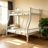 Lit superposé en métal moderne et durable pour adultes et enfants, design gain de place pour chambre à coucher, salon, hôtel, école
