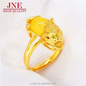 Anillo <span class=keywords><strong>de</strong></span> apertura valiente <span class=keywords><strong>de</strong></span> zafiro amarillo con microincrustaciones chapadas en oro <span class=keywords><strong>La</strong></span> joyería al por mayor <span class=keywords><strong>de</strong></span> las mujeres no se desvanece durante mucho tiempo - Product Image 3