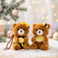 Aierflorist Peluche Ours Mignon Format Paume, en Fibre de Polyester, Personnalisable, pour Décoration de Sacs et Sacs à Dos, et de Bouquets