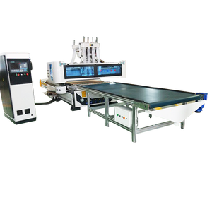 Router CNC ATC de 4 cabezales con carga/descarga automática y bomba para fabricación de muebles y gabinetes, alta eficiencia, motor NC Syntec de 3 ejes - Product Image 2