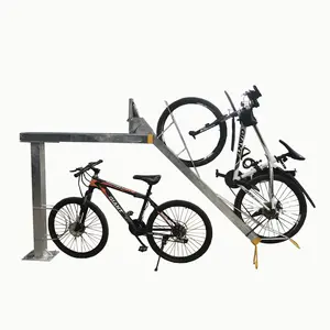 新加坡流行的两层镀锌自行车架/双层自行车架