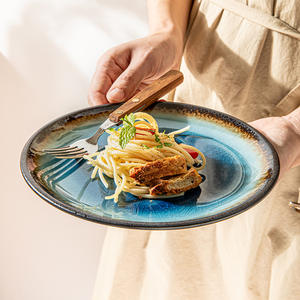 Assiette à dessert japonaise en céramique Home Ice Disc, vaisselle haut de gamme - Product Image 4