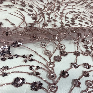 Chất Lượng Cao Pha Lê Sequins Nhiều Màu Lưới Hạt Tinh Tế Váy Cưới Thêu Hiệu Suất Váy Ren Vải - Product Image 1