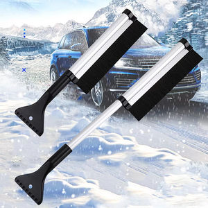 Pala para nieve automotriz de aluminio telescópica, multifuncional, para nieve y hielo, herramienta de invierno, cepillo para coche, 1 unidad - Product Image 5
