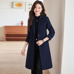 KAOPU ZA <span class=keywords><strong>Manteau</strong></span> <span class=keywords><strong>oversize</strong></span> en <span class=keywords><strong>laine</strong></span> mélangée pour femme, col vintage à revers, manches longues, hauts boutonnés chics pour l'hiver - Product Image 4