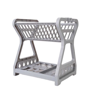 Plastic PP Multifunction Standing Type Double Layer <b>Dish</b> <b>Rack</b> Drainer Organizer Sink <b>Dish</b> Bowl Drain <b>Rack</b> Utensil Holder Storage - Product Image 3