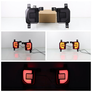 สำหรับฟอร์ด เอเวอเรสต์ ปี <span class=keywords><strong>2022</strong></span>-2025 ไฟสะท้อนแสงกันชนหลังแบบรมดำ/สีแดง 2 ชิ้น  ไฟ LED สำหรับขับขี่+เบรก+ไฟเลี้ยว - Product Image 2