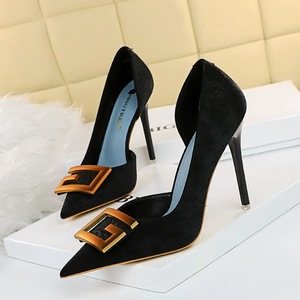 Nouvelle mode femme chaussures de bureau pointu talons aiguilles femmes chaussures à talons pompes à la mode grande taille Durable pompes pour femmes - Product Image 4