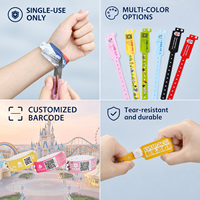 Bracelet événementiel léger en composite, jetable, étanche et résistant aux déchirures, bracelet de sécurité pour parcs et festivals de musique, logo personnalisé