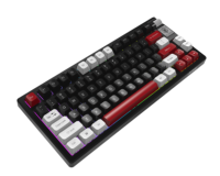 Clavier mécanique de jeu à 79 touches, structure Gasket, trois modes, avec molette, éclairage RGB à changement rapide, combinaison de couleurs
