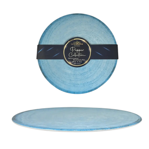 Bandeja Redonda de Melamina Azul con Diseño de Pimienta, Diámetro [insertar diámetro aquí] 35 H 2CM - Product Image 1
