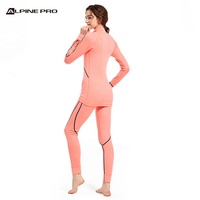 Ropa interior de esquí Alpine PRO transpirable de secado rápido para mujer, ropa interior térmica sin costuras de lana Merino para mujer, ropa interior térmica sin costuras de secado rápido