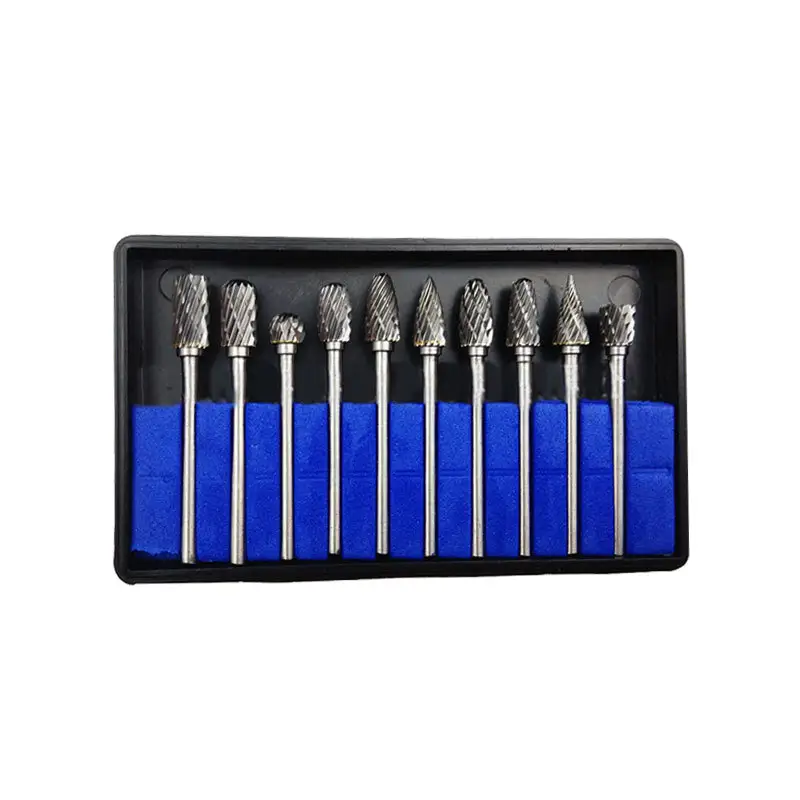 Woodworking Wood Engraving Knife Alloy tungsten steel round burs 10pcs Cutter Carving Tool