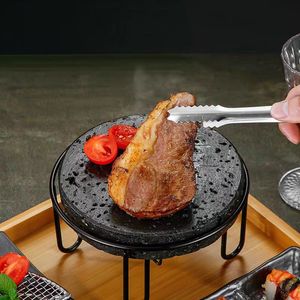 Plaque en <span class=keywords><strong>lave</strong></span> volcanique naturelle et écologique, best-seller, pour steak <span class=keywords><strong>de</strong></span> bœuf, avec <span class=keywords><strong>plateau</strong></span> en acier inoxydable et en bambou - Product Image 5