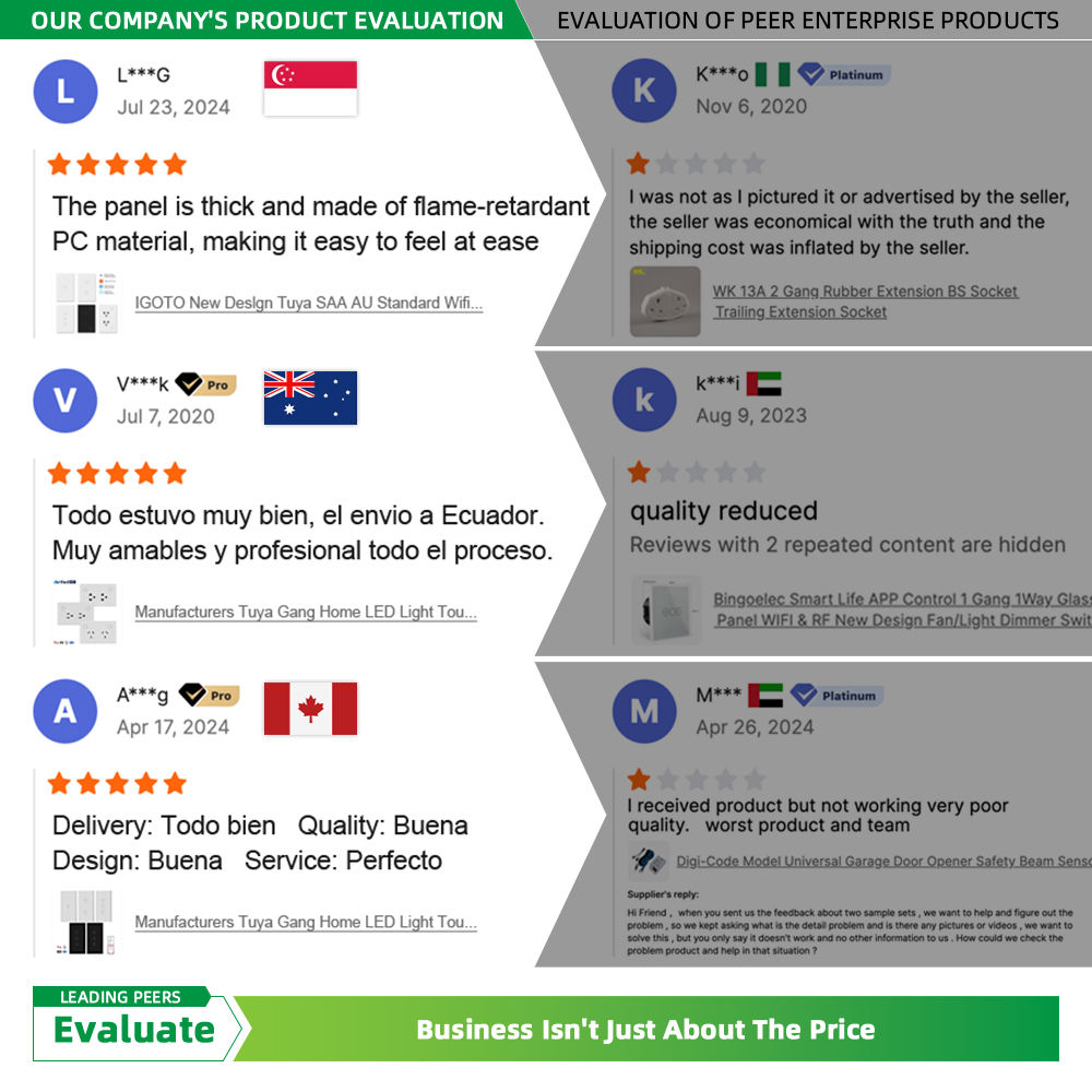 Manufacturers Tuya Gang Home LED Light Touch Glass Electrical Remote Alexa Wireless Smart Wifi Wall Switch and Socket