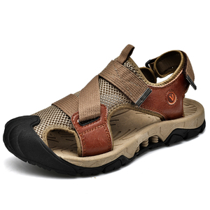 Nouveau modèle 2025 été <span class=keywords><strong>randonnée</strong></span> maille poids léger sandales hommes en plein air Eva marque logo en gros usine extra grande taille Euro47 chaussures - Product Image 2