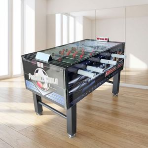 Table de baby-foot de luxe en gros d'usine, machine de tir à monnayeur, jeu d'arcade avec support anglais, certifiée CE, 3 joueurs - Product Image 6