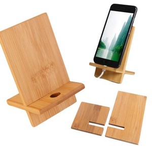 Customized Logo Full Color Eco-Friendly Bamboo Mobile Phone Holder for Promotional & Business Gifts - Product Image 4