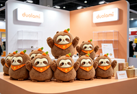 Boneka Sloth Kartun Kustom, Boneka Sloth Lucu untuk Souvenir, OEM ODM Boneka Kustom