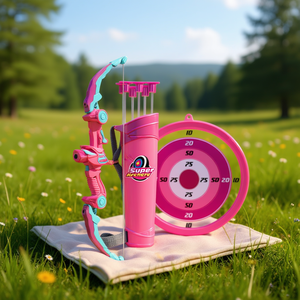 E&B Juego de arco y flecha plegable de 20 piezas para niñas, juguete deportivo para exteriores, de plástico, para edades de 8 a 13 años - Product Image 2