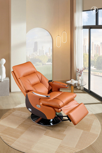 Ghế văn phòng da thật cao cấp, kích thước lớn, có chức năng massage điện, ghế văn phòng ngả lưng tùy chỉnh với đệm chân - Product Image 5