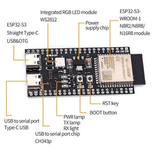 Placa de Desarrollo ESP32-S3 con Wi-Fi y BLE 5.0, Módulo MCU de Doble Núcleo de 32 bits, N8R2/N8R8/N16R8 - Product Image 5
