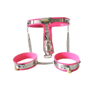 RVS BDSM Bondage Set Mannelijke Kuischheidsriem Broek Anale <span class=keywords><strong>Plug</strong></span> Dijbeenring Metalen Kuischheidsapparaat Cock Cage Seks Speelgoed voor Mannen - Product Image 6