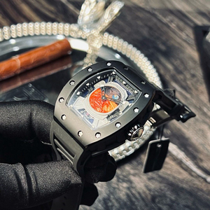 Men's Black Ceramic Automatic Mechanical Wristwatch, Stylish Sports <b>Watch</b> RM52-05 - Product Image 3