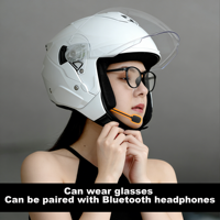 Usine OEM/ODM, vente en gros de casques de moto demi-visage en ABS, certifiés ECE pour l'intelligence