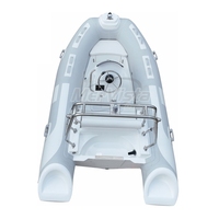 Bateau pneumatique semi-rigide CE 12 pieds Rib 360 340 avec coque en fibre de verre et ponton en Hypalon/PVC