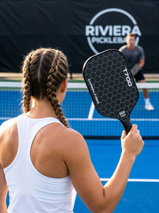 Raquette de pickleball en fibre de verre légère et durable avec poignée ergonomique confortable, idéale pour l'entraînement et les loisirs - Product Image 4