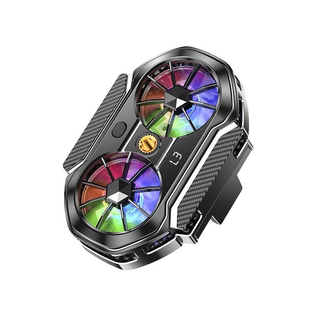 Set Mobile Phone Cooler Semiconductor Dual Fan Cooling Phone Heating Outdoor Live Streaming Mobile Gaming E-Sports Cooling