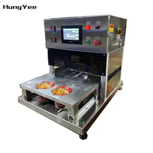 Factory Price Table Top Automatic Small 2 Round Tray Disposable Fast Food Cap Cover Package Instant Noodles Heat Sealing Machine