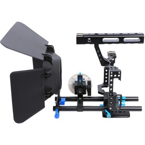 Cage de caméra YELANGU C500 avec boîte mate et mise au point pour LUMIX DMC GH4 pour Sony A7S/A7/A7R/A7RII/<span class=keywords><strong>A7SII</strong></span> - Product Image 1