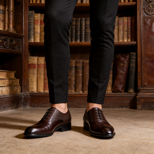 Chaussures Oxford de style britannique de haute qualité pour hommes, confortables, à lacets, pour l'automne, l'été et le printemps - Product Image 4