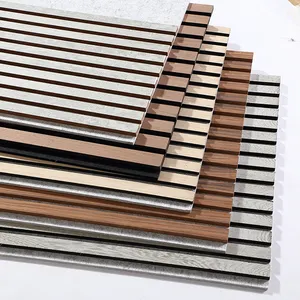 Panneau de placage pour animaux de compagnie décoratif intérieur insonorisé MDF à lattes en bois Akupanel Sound Wood Slat Panneaux muraux acoustiques