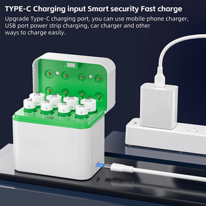 1.2V AA + AAA Ni-MH/Ni-Cd 8 Khe cắm Combo sạc khoang thông minh lật Top sạc có thể sạc 4Pcs AA + 4Pcs AA pin - Product Image 3