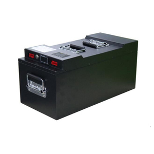rechargeable storage power 48V 50Ah lifepo4 battery with steel case for industrial robot