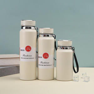 Venta caliente taza aislada de acero inoxidable 304 botella de <span class=keywords><strong>sol</strong></span> con correa taza de agua al aire libre taza de regalo de negocios simple - Product Image 3