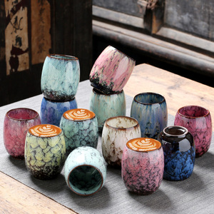 Tasse à thé en céramique de 170 ml pour la dégustation de thé, tasse japonaise, glaçure Tenmoku, service à thé, tasse à thé, boîte cadeau, souvenir - Product Image 2