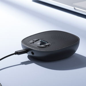 Microphone à condensateur omnidirectionnel pour l'enregistrement de cours de réunion en ligne bavardant avec un haut-parleur de bouton muet - Product Image 2