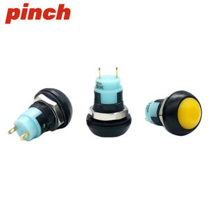 Pinch PBS-33A Push <b>Button</b> Switch 12mm IP65 Waterproof Locking 10A 250V Screw Terminal Plastic Round Head - Product Image 3