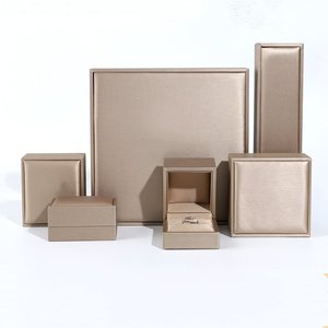 Chải PU da hộp đồ trang sức vòng Mặt Dây Chuyền Vòng Cổ Vòng tay lưu trữ đa năng bông tai trang sức hộp hiển thị - Product Image 1