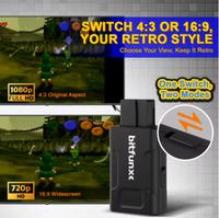 Convertisseur HD 720P 1080P pour Nintend N64 SNES SFC NGC, adaptateur Bitfunx Mini, S-Video/Composite, rapport d'écran automatique