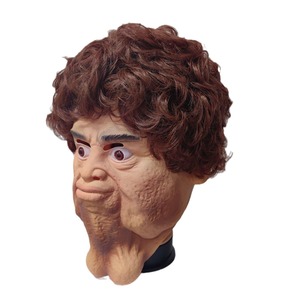 Masque en latex TIANHONG drôle pour double menton, taille unique, accessoire de fête costumée d'Halloween - Product Image 5