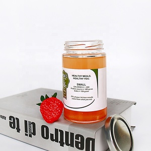 Pot en verre transparent élégant avec couvercle en métal doré brillant 8oz 12oz <span class=keywords><strong>parfait</strong></span> pour conserver la sauce piquante à l'huile d'olive de confiture artisanale au miel de qualité supérieure - Product Image 3