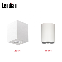 Plafond monté carré tube réglable 18w 15w 12w 10w preuve de l'eau cob surface monté 7w downlight cylindrique spot éclairage